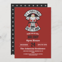 Santa Claus riding a motorcycle