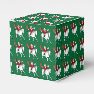 Santa Claus Riding A White Horse Favor Box