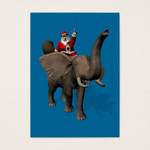 Santa Claus Riding An Elephant