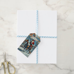  Santa Claus Riding Horse Christmas Gift Tags