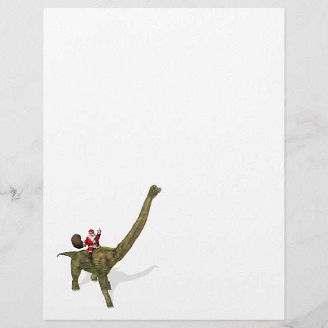 Santa Claus Riding On Brachiosaurus (Front)