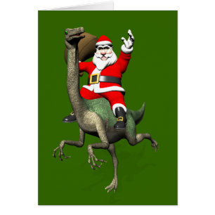Santa Claus Riding On Gallimimus