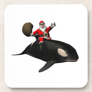 Santa Claus Riding On Killer Whale Coaster