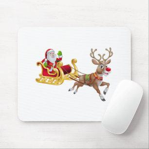 Santa Claus riding on sleigh Mouse Pad