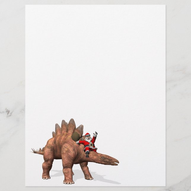 Santa Claus Riding On Stegosaurus (Front)