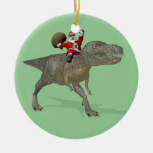 Santa Claus Riding On Trex
