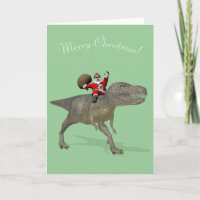 Santa Claus Riding On Trex