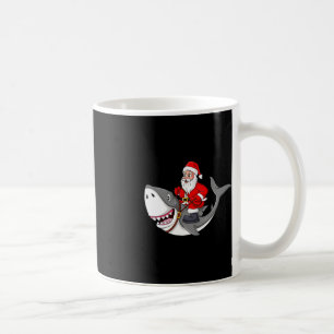 Santa Claus Riding Shark Christmas Boys Girls Kids Coffee Mug