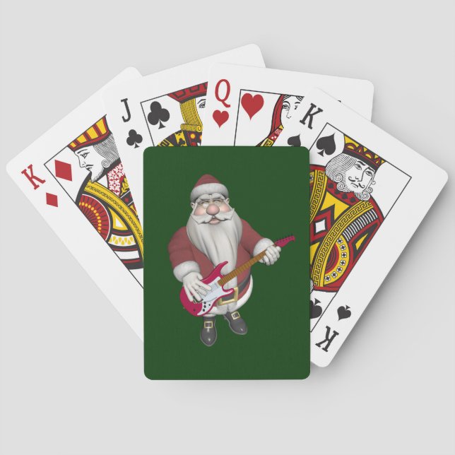 Santa Claus Rock Star Playing Cards (Back)