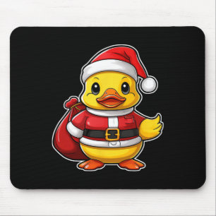 Santa Claus Rubber Duck Christmas Xmas Pyjamas Mouse Pad