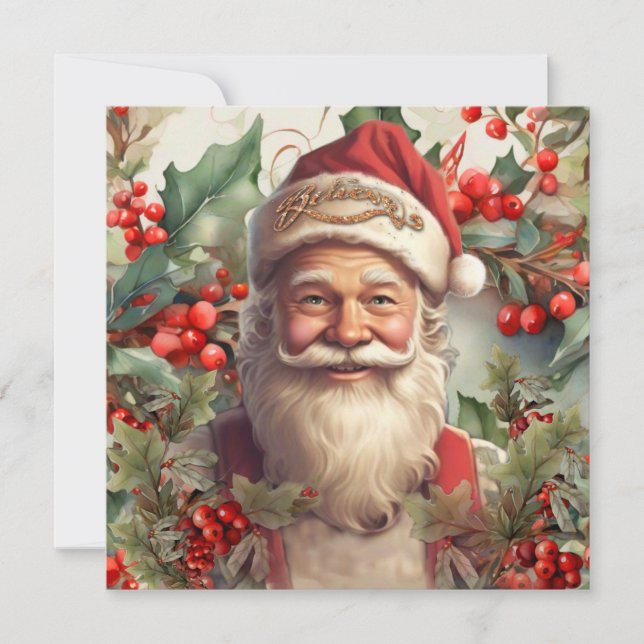 Santa Claus Saint Nicholas Christmas card (Front)