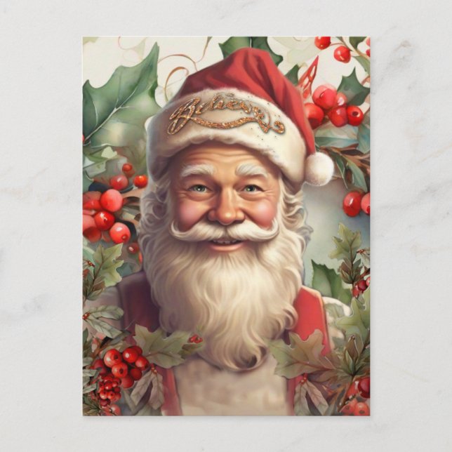 Santa Claus Saint Nicholas Christmas card (Front)