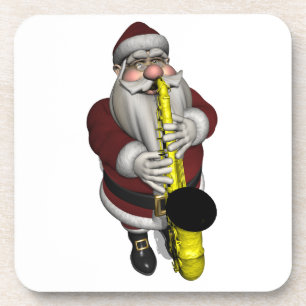Santa Claus Saxophone Player Coaster