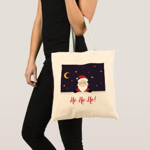 Santa Claus saying Ho ho ho on Xmas night Tote Bag