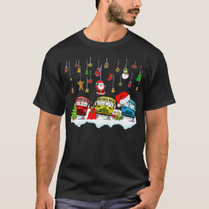 Santa Claus School Bus Driver Christmas Costume Xm T-Shirt