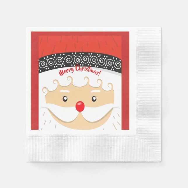 Santa Claus Selfie Napkin (Front)