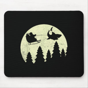 Santa Claus Shark Sleigh Christmas Funny Mouse Pad