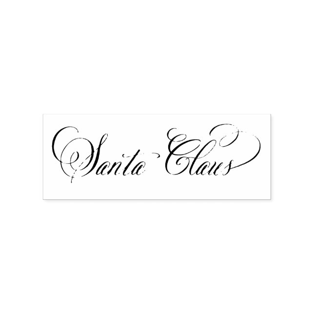 Santa Claus Signature Christmas I Rubber Stamp (Imprint)