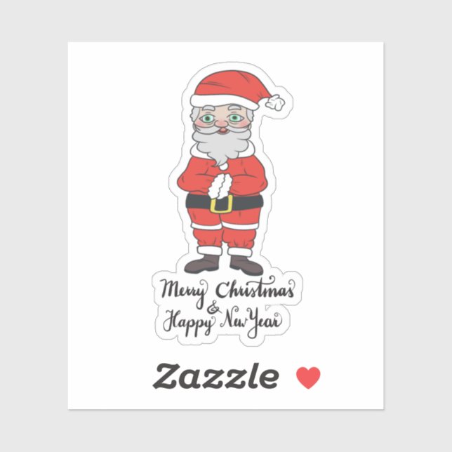 Santa Claus single sticker (Sheet)