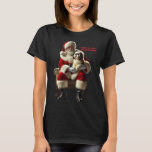 Santa Claus Sitting with a Shih Tzu Dog Xmas URM T-Shirt<br><div class="desc">Image of Santa Clause sitting with a Shih Tzu dog celebrating Christmas together.</div>