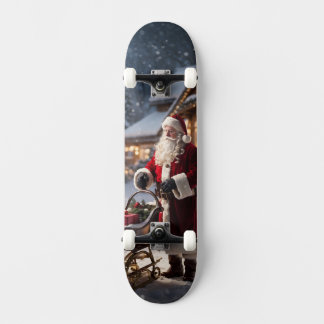 Santa Claus Skateboard on Christmas Eve