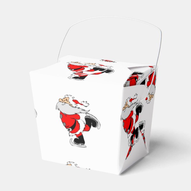 Santa Claus Skating Favor Box (Front Side)