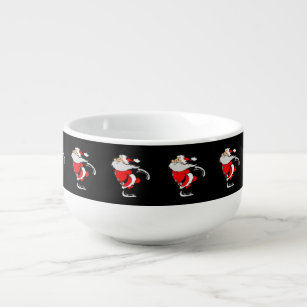 Santa Claus Skating Soup Mug