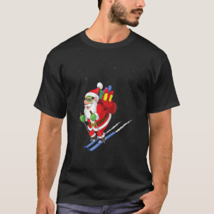 Santa Claus Skiing Christmas Merry Xmas Ski Sport T-Shirt