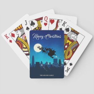 Santa Claus Sleigh Christmas Playing Cards