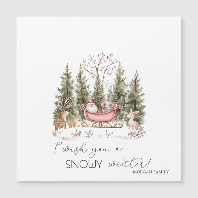  Santa Claus,Sleigh,Presents Forest Christmas (Front)