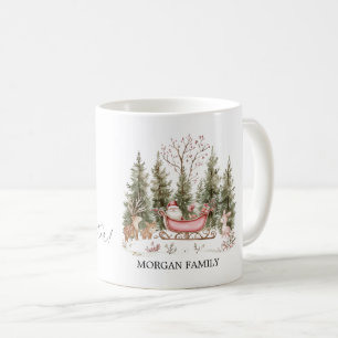  Santa Claus,Sleigh,Presents Forest Christmas Coffee Mug