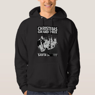 Santa Claus Sleigh Racing Retro Xmas Motor Sport A Hoodie
