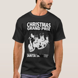 Santa Claus Sleigh Racing Retro Xmas Motor Sport A T-Shirt
