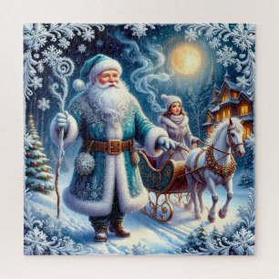 Santa Claus, Sleigh Ride, and Cozy Christmas Jigsaw Puzzle