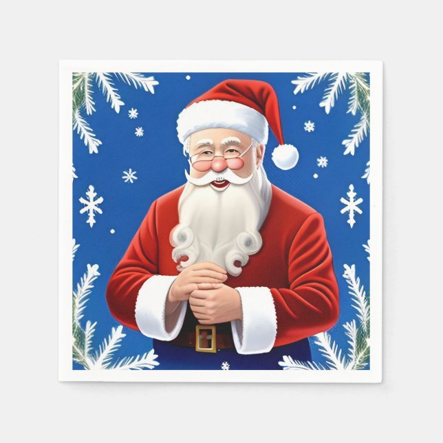 Santa Claus Smiling Napkin (Front)