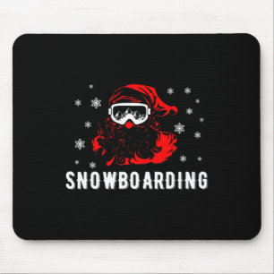 Santa Claus Snowboarding Christmas For Snowboarder Mouse Pad