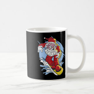 Santa Claus Snowboarding Christmas Snowboard Sport Coffee Mug