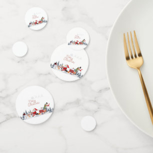 Santa Claus, Snowman Merry Christmas Holiday Confetti