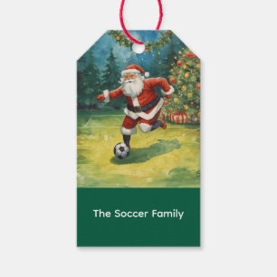 Santa Claus  Soccer Christmas Party  Gift Tags