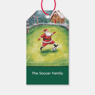Santa Claus  Soccer Christmas Party  Gift Tags