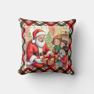 Santa Claus, Spreading Christmas Cheer, Throw Pillow