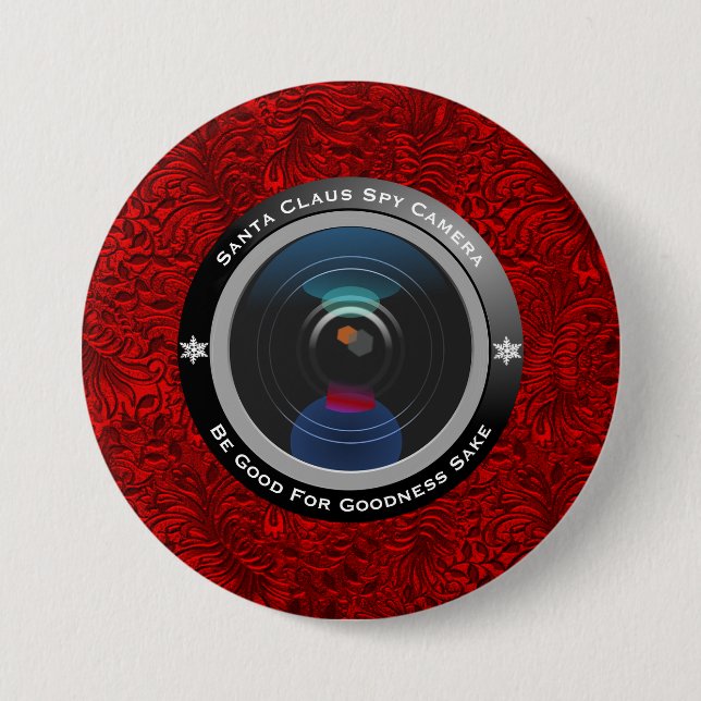 Santa Claus Spy Camera 3 Inch Round Button (Front)