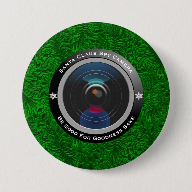 Santa Claus Spy Camera 3 Inch Round Button (Front)