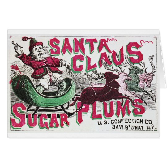 Santa Claus Sugar Plums Card