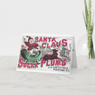 Santa Claus Sugar Plums Holiday Card
