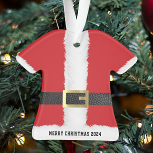 Santa Claus Suit Jacket Merry Christmas Ornament
