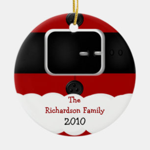 Santa Claus Suit Personalized Christmas Ornament