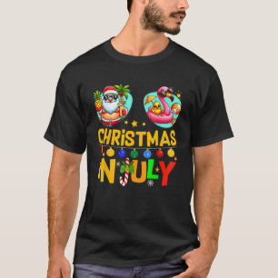 Santa Claus Sunglasses Beach Christmas In July Men T-Shirt
