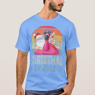 Santa Claus Sunglasses Christmas In July Santa In  T-Shirt