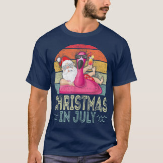 Santa Claus Sunglasses Christmas In July Santa In  T-Shirt